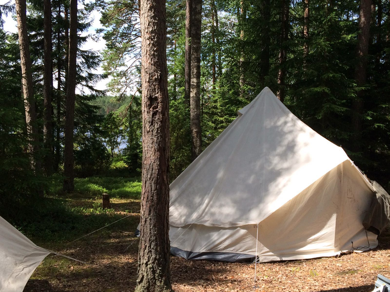 Zelte sind nun aufgebaut.
