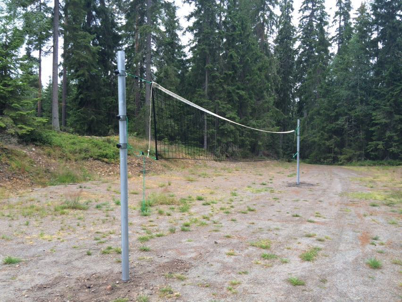 Es gibt ein neues Volleyball-Netz.